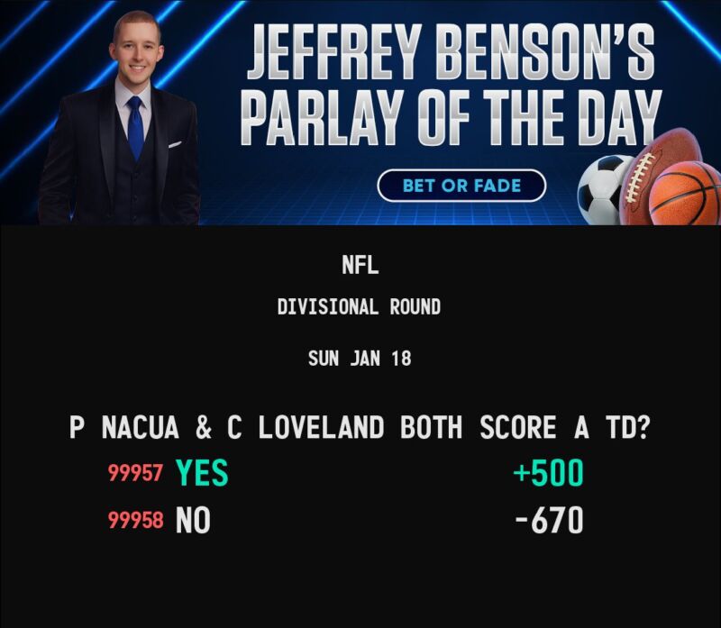 Image for the Tweet beginning: NFL Playoffs 🏈🏆 TD Parlay
After